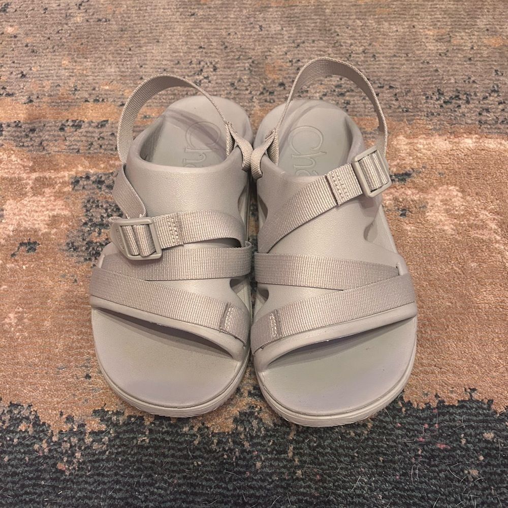 gray chacos sandals